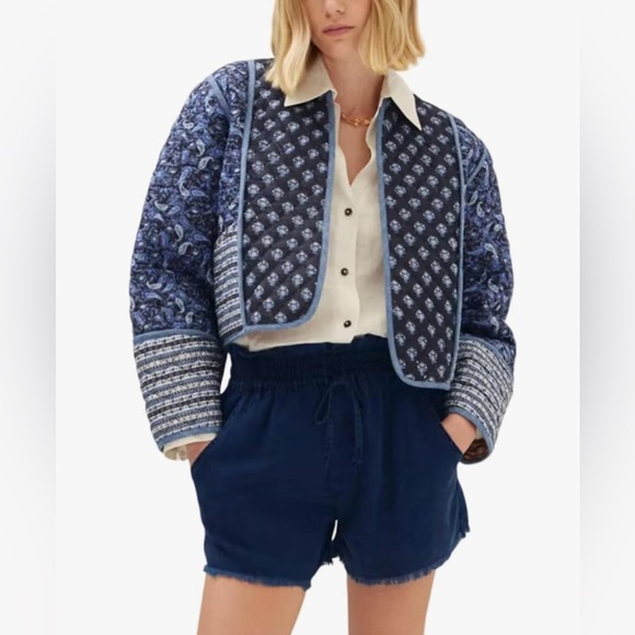 Unbranded Jackets & Blazers - ⭐️Reversible Quilted Patchwork Cropped Paisley Boho Jacket Artsy Size LARGE NWOT